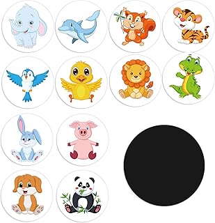 Geyee 24 Pcs Potty Training Stickers You Pee on, Animal | Color Changing Toilet Target, Reusable, Fun Potty Reward Chart, Reveal Stickers, for Toddler Boys Girls, 12 Patterns
