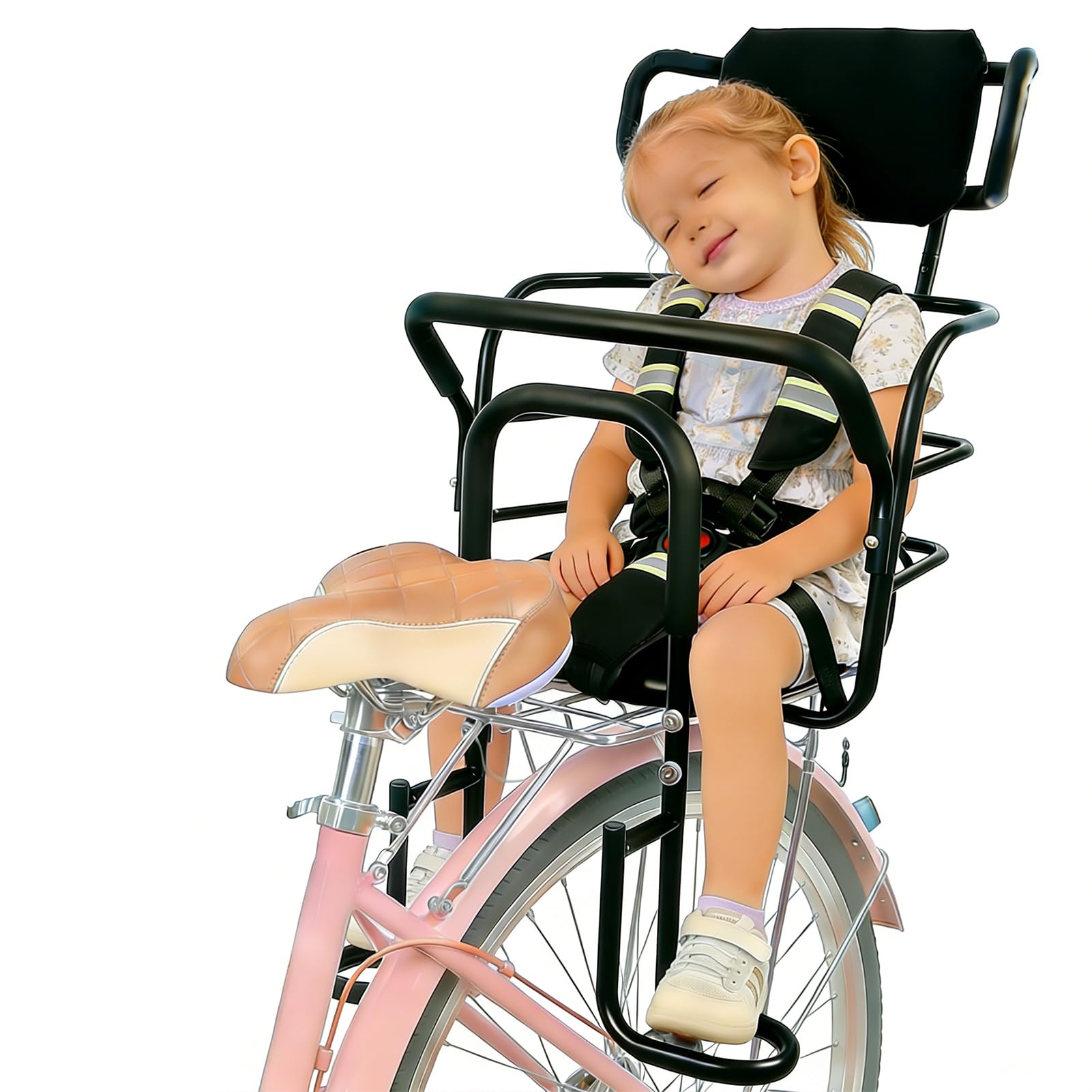 UNIKOO Rear Kids Bike Seat, Heavy Duty Back Mount Kid's Bike Seat for Aged 