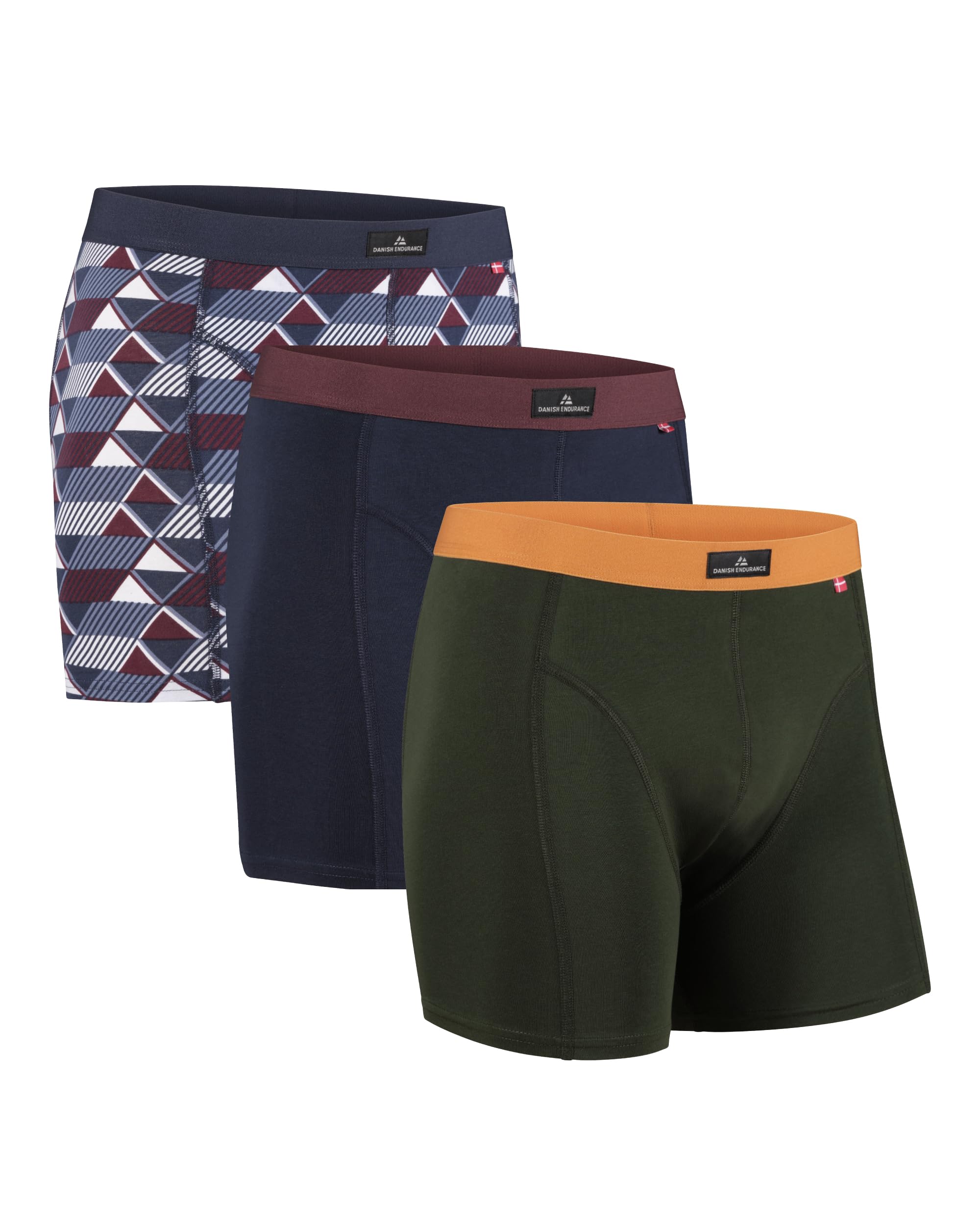 DANISH ENDURANCE Boxer Uomo Cotone, con o Senza Patta, 3 o 10 Paia