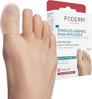 PODERM – NAIL MYCOSIS – PROTECTIVE & REPAIR TOE CAP – Patented TEA TREE GEL - Promotes homogeneous/smooth nail growth – 100% natural active ingredients – Size L - Swiss Lab