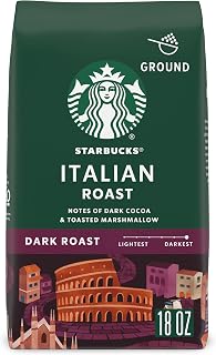 Starbucks Ground Coffee, Dark Roast Coffee, Italian Roast, 100% Arabica, 1 bag (18 oz)
