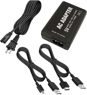 slpreake Charger for PSVita,Replacement Power Cable with USB Charging Cable Compatible with PSVita1000/2000 Series Console