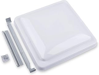 Camp'N 14.5 Inch Universal RV Roof Vent for Trailer, Camper, Motorhome - RV Vent Covers for Roof - OEM Lid Replacement (14.5 x 14.5 White 1-Pack)