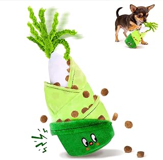 Dog Toy, Interactive Toys For Dogs, Hide And Seek Treats With Hidden Squeakers, Durable Slow Feeder For Mental Stimulation, Boredom Relief & Reward-Based Play