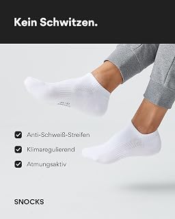 Snocks Premium Bamboo Sports Socks for Men and Women 6 Pairs Soft Breathable Short Socks Ideal for Sport and Daily Wear Size 35-50