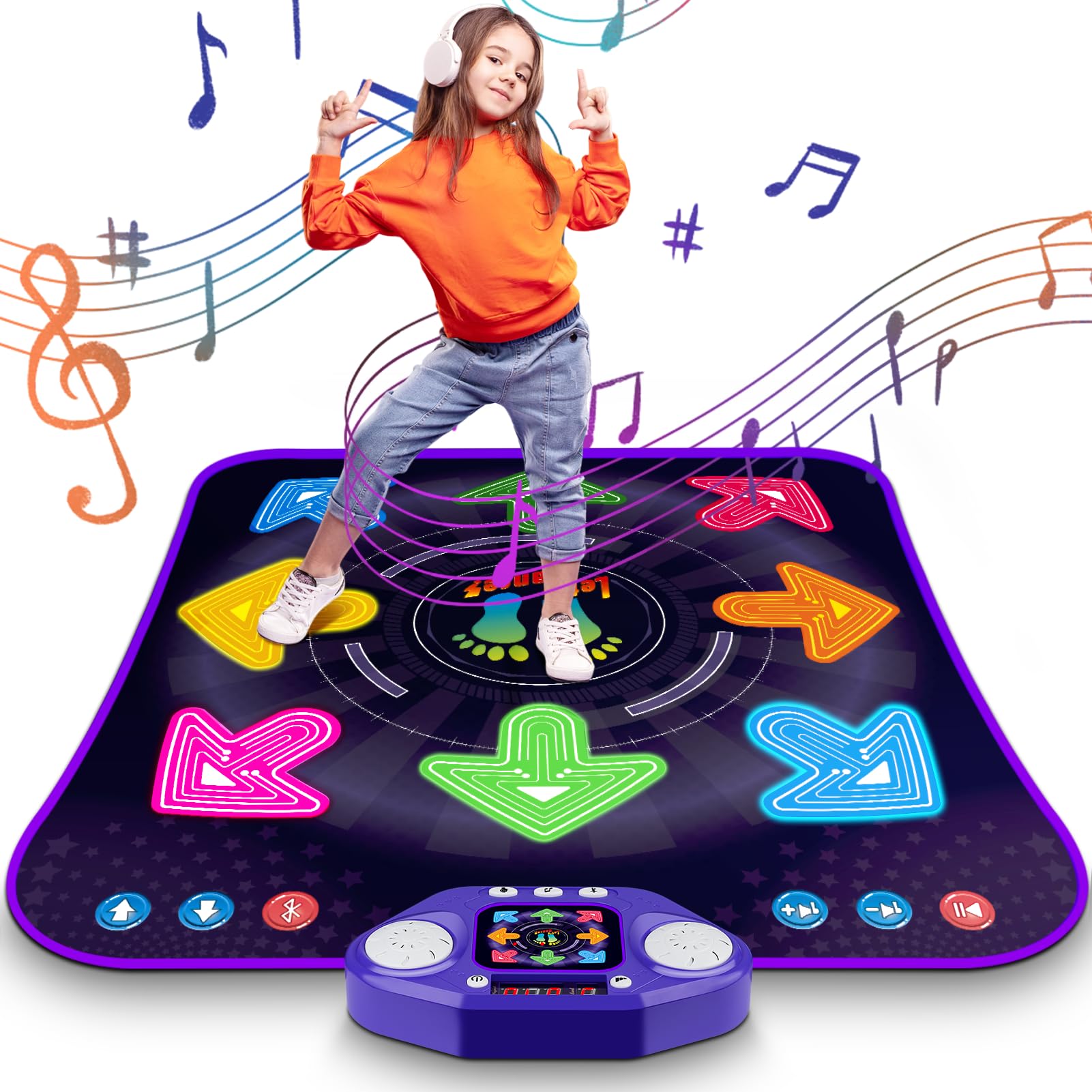 Dance Mat with Bluetooth,Toys for 3-12 Year Old Girl Boy,Gifts for Kids | Music 