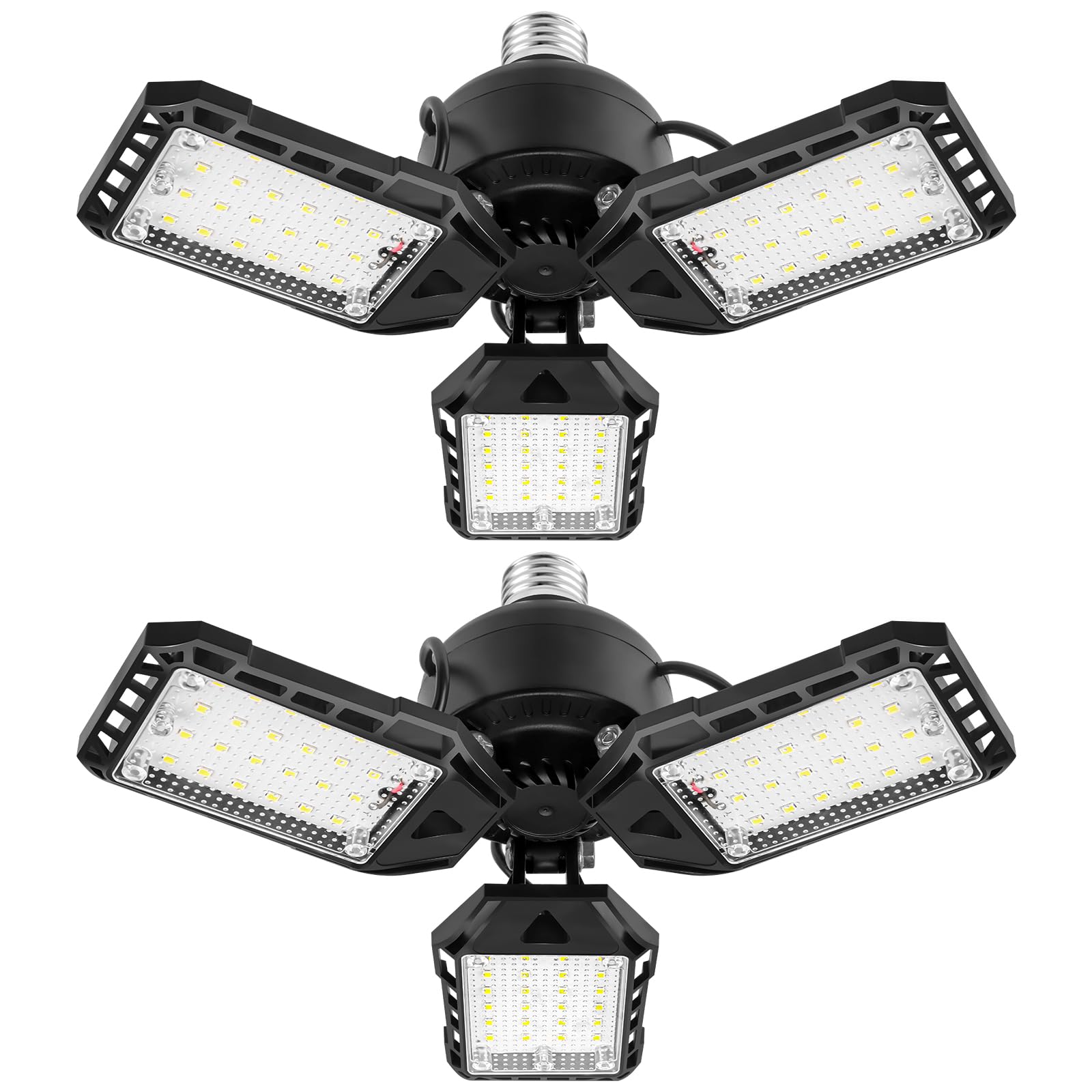 Aoretic LED Garage Lights for Garage LED Bay Lighting, E26/E27, 2 Pack | 3+1 Def