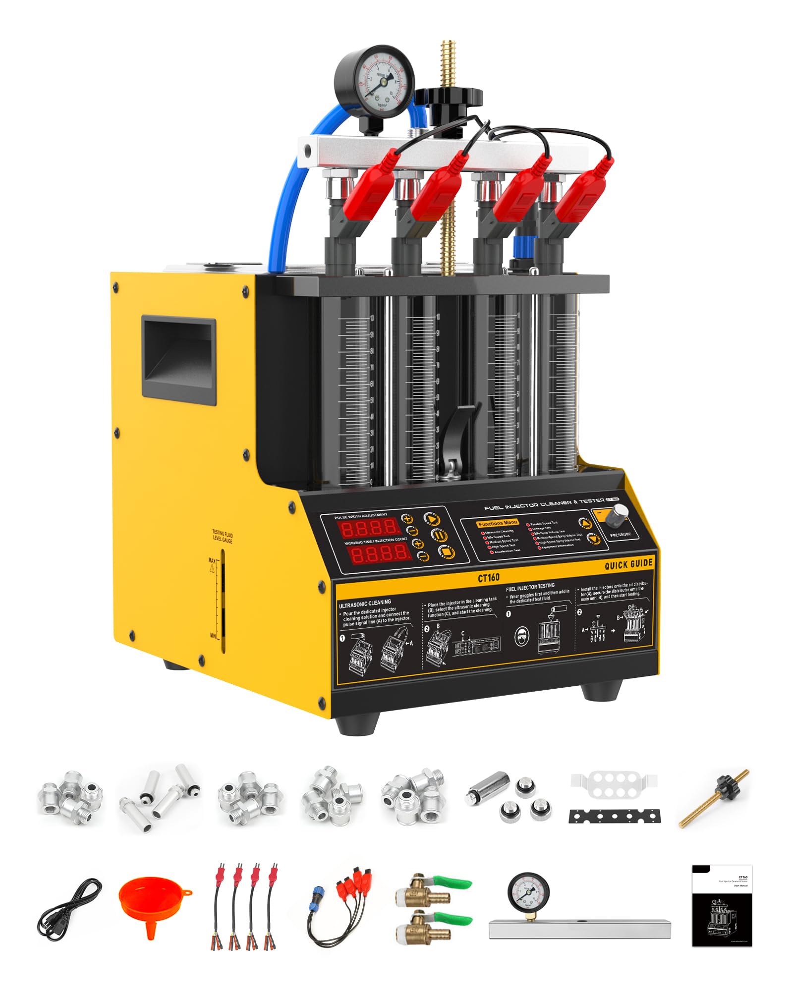 CT160 Heated 4-Cylinder Fuel Injector Cleaner & Tester