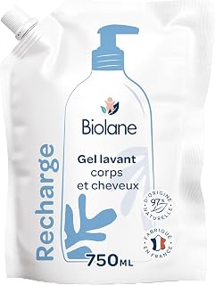 BIOLANE - ECO 2-in-1 Baby Wash Gel Refill - Cleans and nourishes - 750 ml