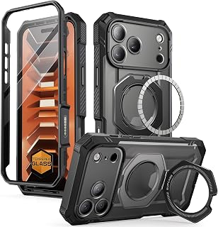 SUPCASE for iPhone 18 Pro Max Case/17 Pro Max Case, Glass Protector, Black