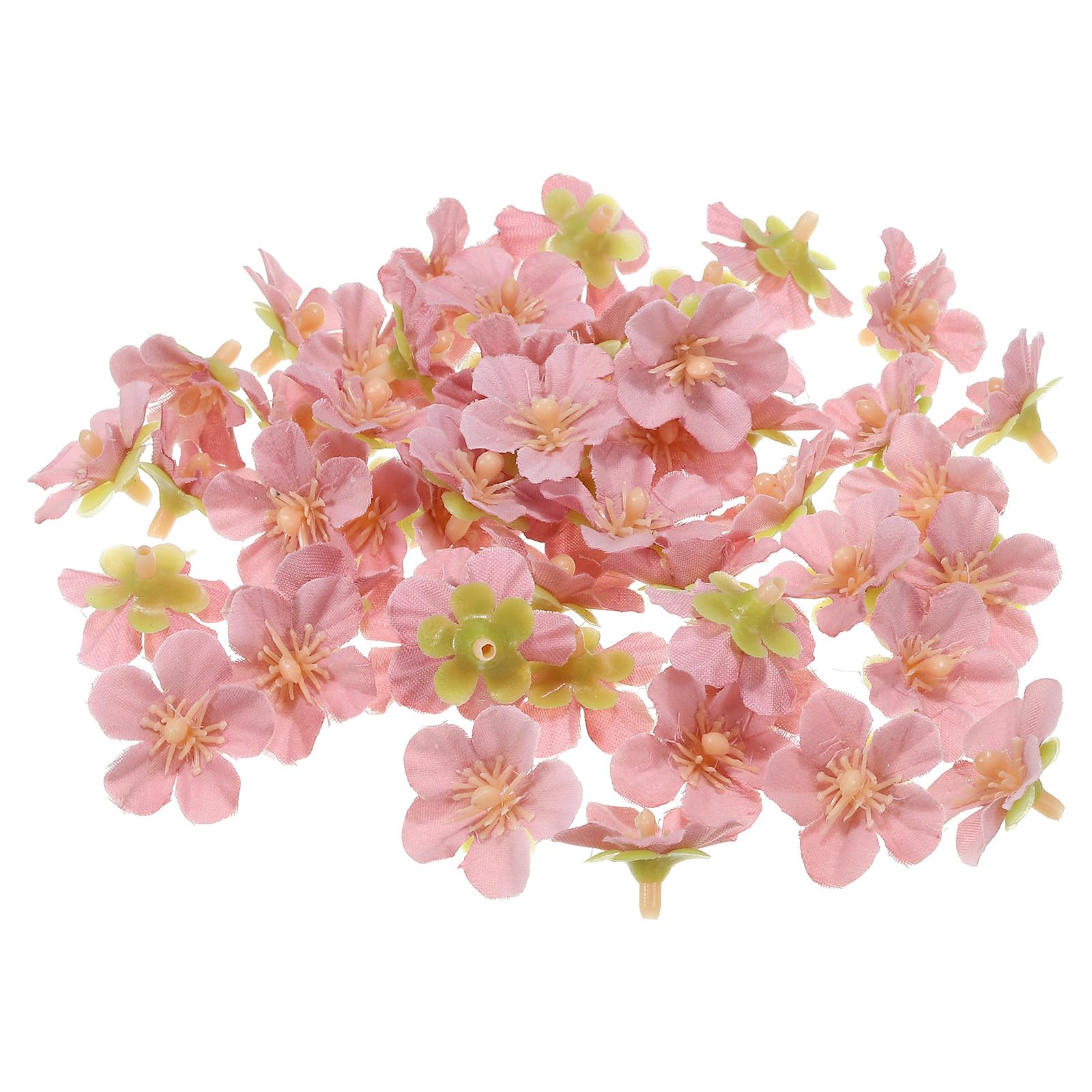 50pcs Artificial Cherry Blossom Heads 1 Inch Silk Flower Heads for Wedding Flowe