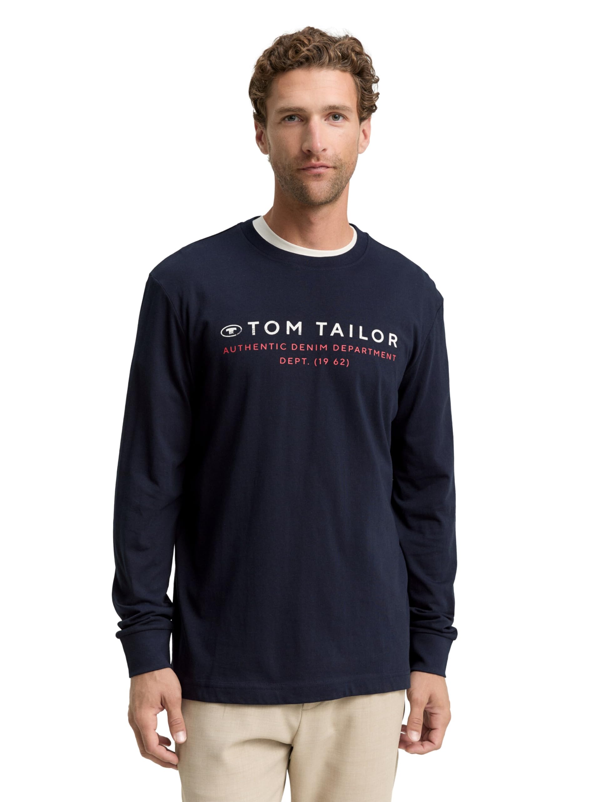 Tom Tailor 1047769 Maglietta a Maniche Lunghe Uomo (Pacco da 1)