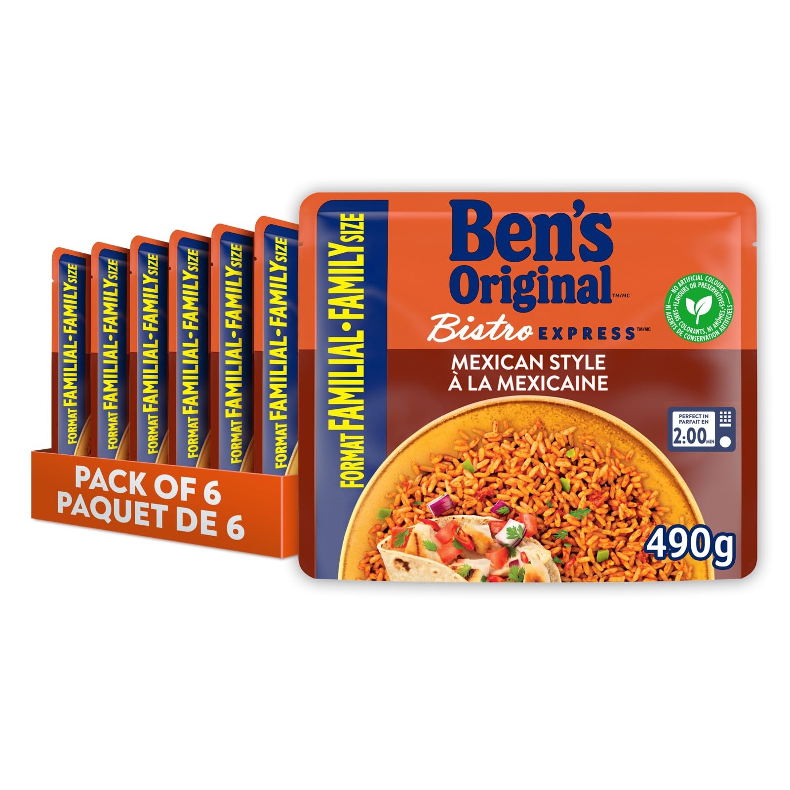 BEN'S ORIGINAL™ BISTRO EXPRESS™ Mexican Style Family Size, 6PK CASE