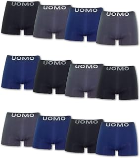 Channo Men's Soft Elastic Comfortable Seamless Nylon Boxer Shorts - Uomo Collection