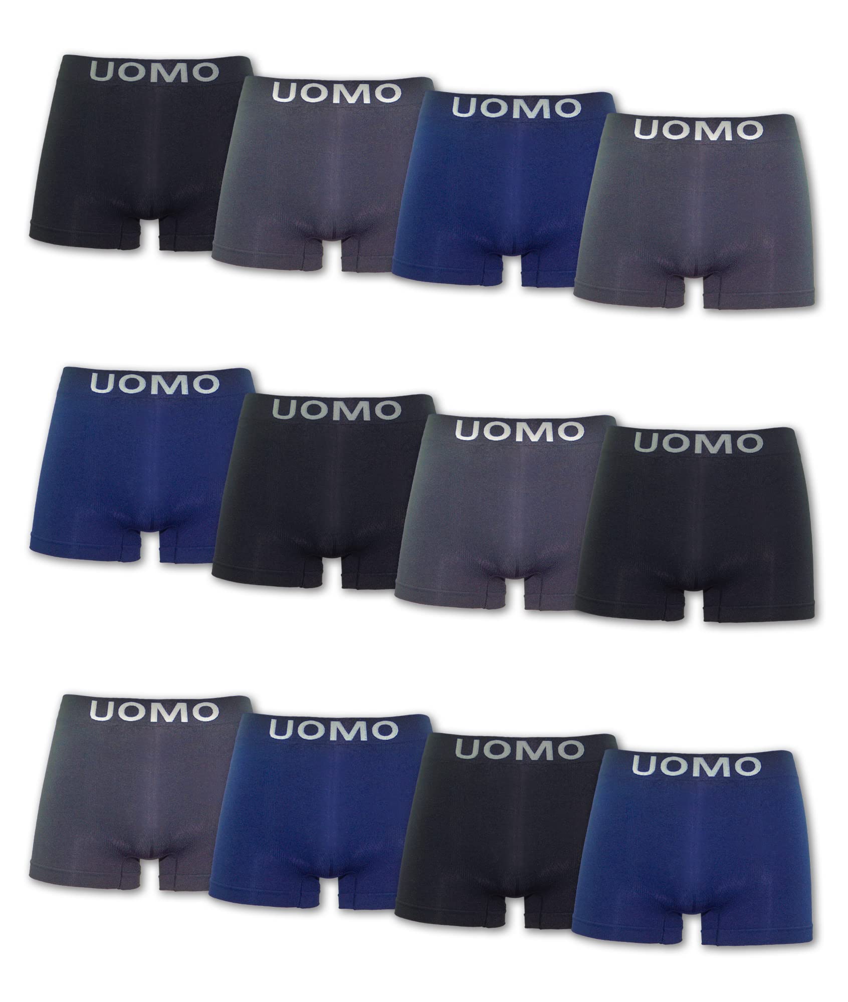 Channo Men's Soft Elastic Comfortable Seamless Nylon Boxer Shorts - Uomo Collect