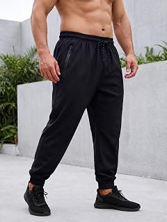 Jogging grande taille pour homme - Pantalon de survêtement respirant avec poches