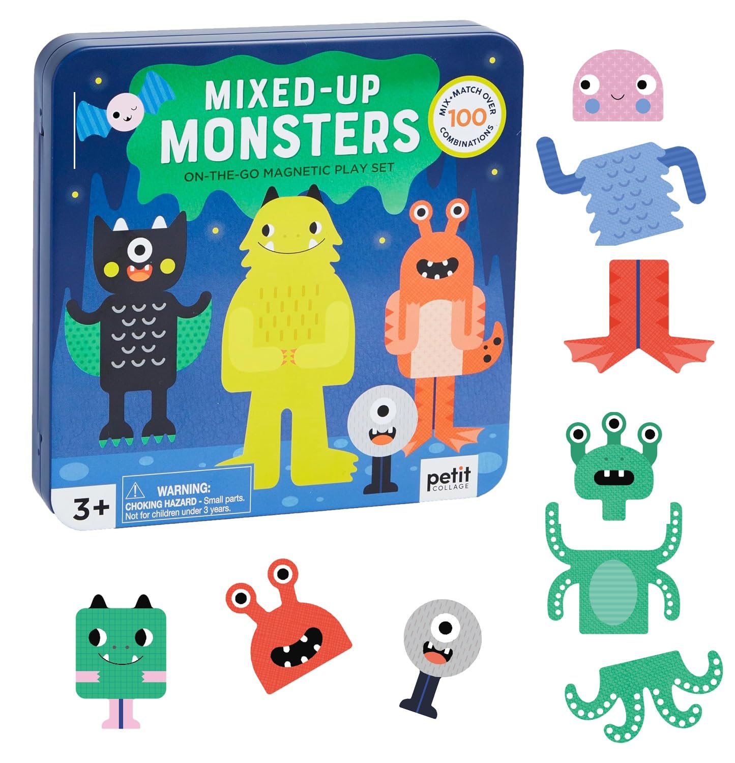 Petit Collage Magnetic Play Set, Monsters – Mix & Match Magnetic Game Board, Ide
