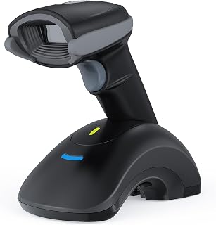 TEEMI 2D Bluetooth Barcode Scanner with USB Charging Cradle Data Receiver