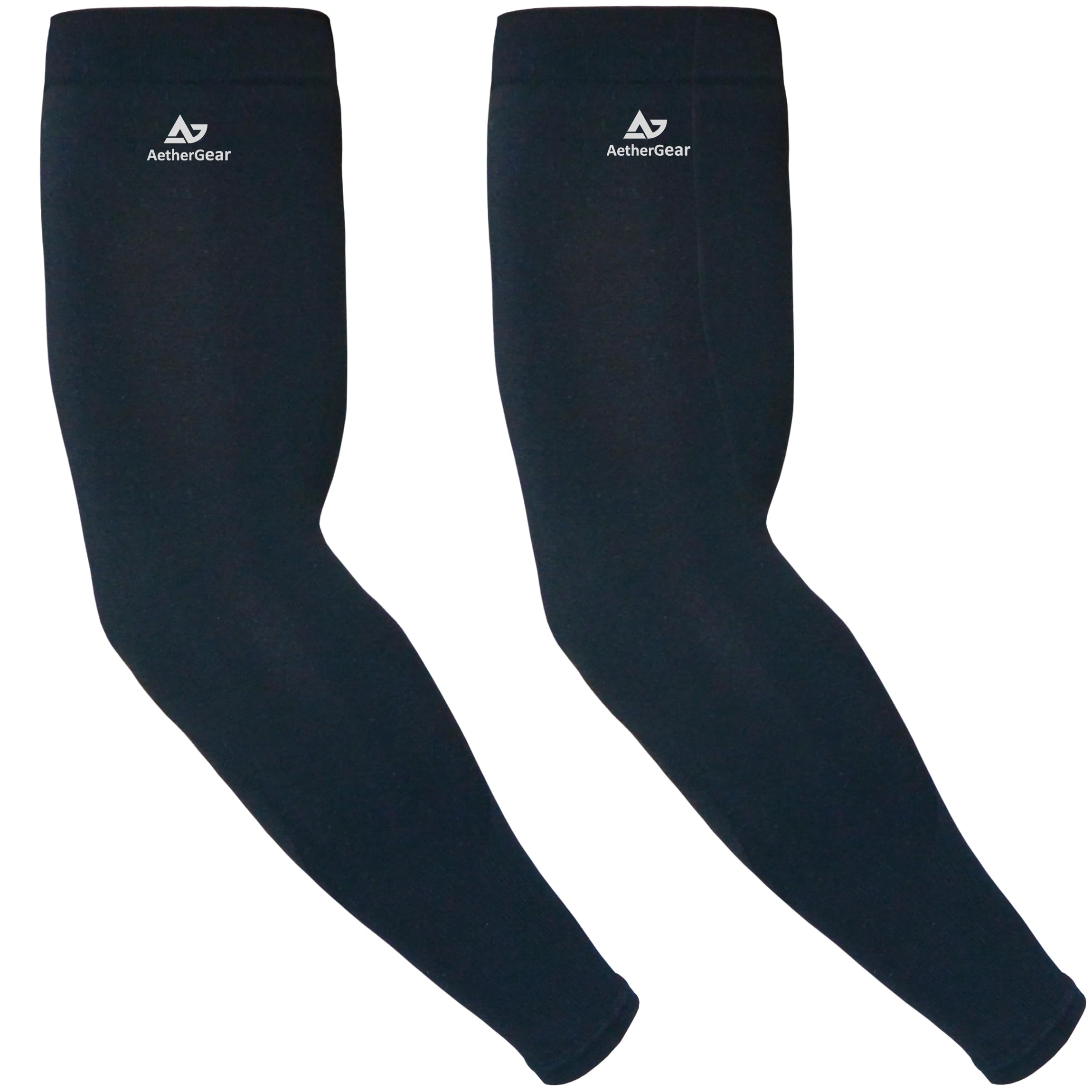 AetherGear Arm Sleeve (1 Pair) - Compression Cover Arm Sleeves Men and Women for
