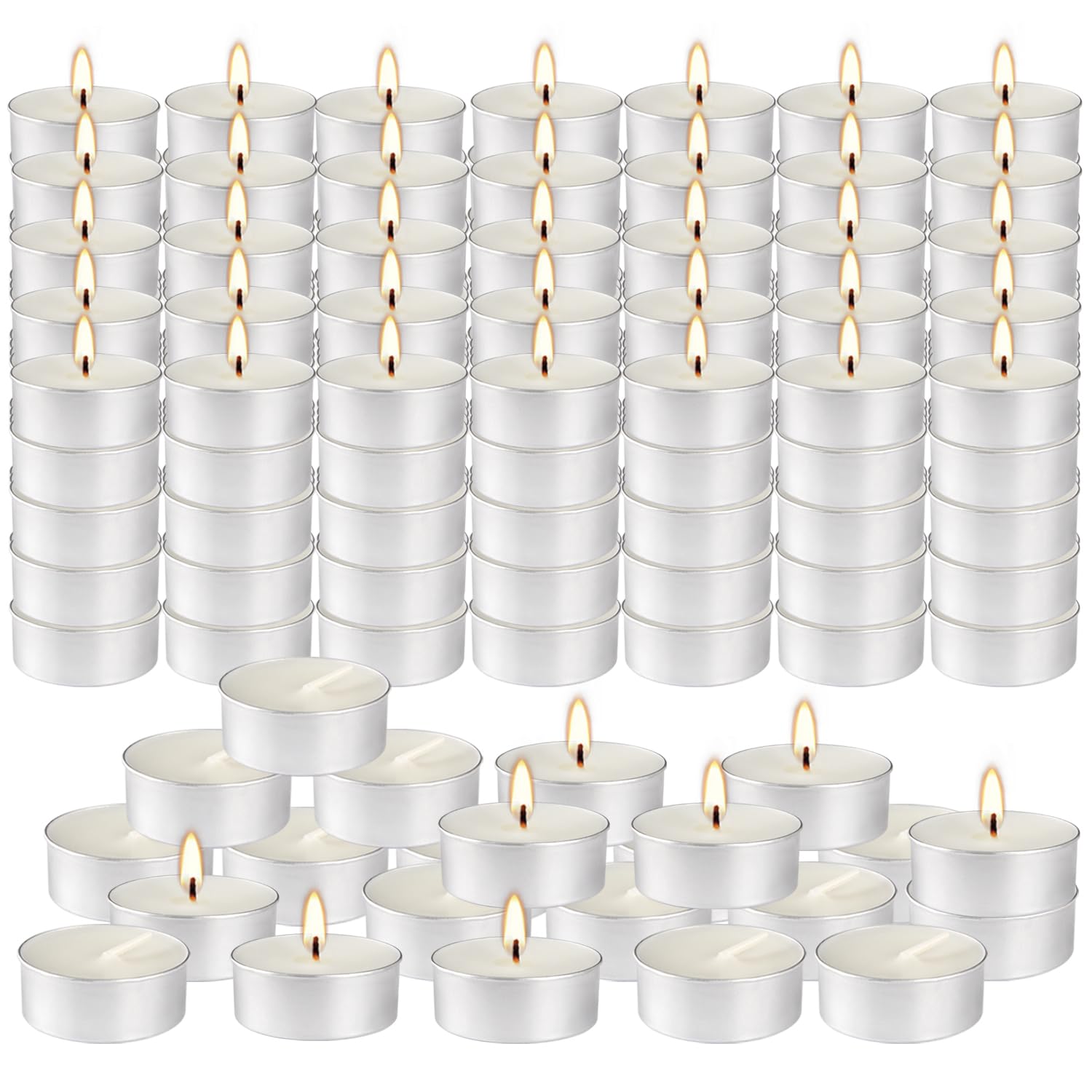 200 Pcs Unscented Tealight Candle Bulk 4 Hour Burn Time,Paraffin Tea Lights Cand