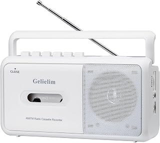 Cassette Tape Player, Portable Radio Cassette Player, Tape Recorder Cassette Player with Speaker,Headphone Jack, Battery/AC Power Casette Player, for Home and Travel, Elderly Gift,White