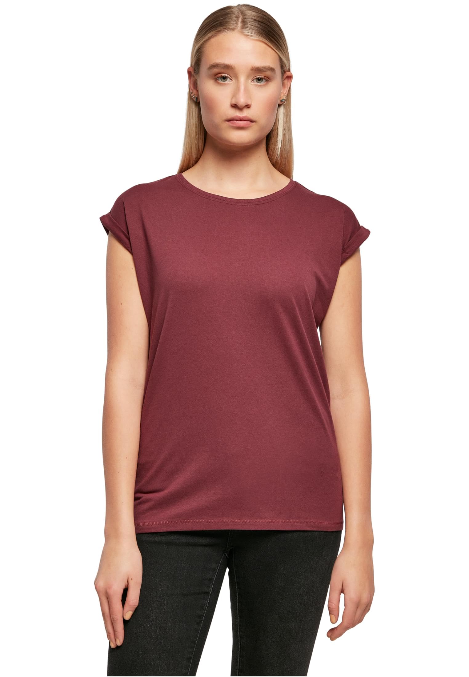 Build Your Brand Women's Ladies Extended Shoulder Tee T-Shirt
