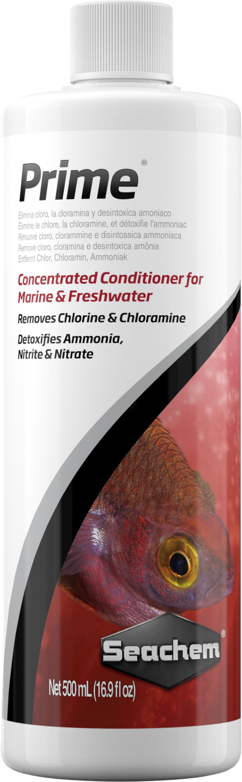 Seachem Prime Fresh and Saltwater Conditioner - Chemical Remover and Detoxifier 