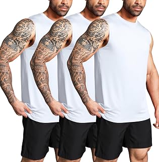 Boyzn Men's Tank Top Pack of 3 Training Fitness Bodybuilding Tank Shirt Quick-Drying Muscle Shirt Sleeveless Vest for Men