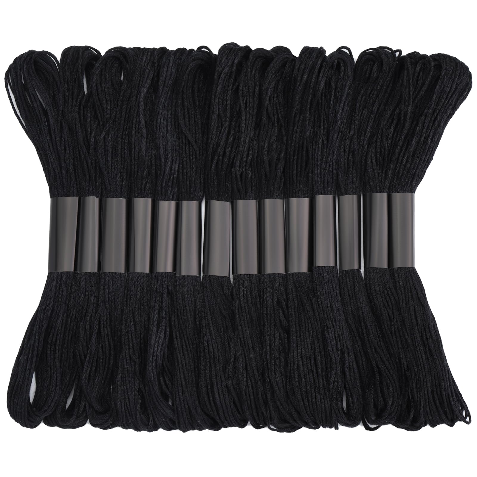 14 Skeins Embroidery Floss, Black Embroidery Thread, Friendship Bracelet String,