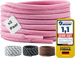 LaceHype 2 Paar Premium Schnürsenkel rund 4,5 mm Schühbänder aus Polyester