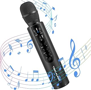 4-in-1 Karaoke Microphone with Powerful 10W Speaker - Your Ultimate Singing Machine (Black)