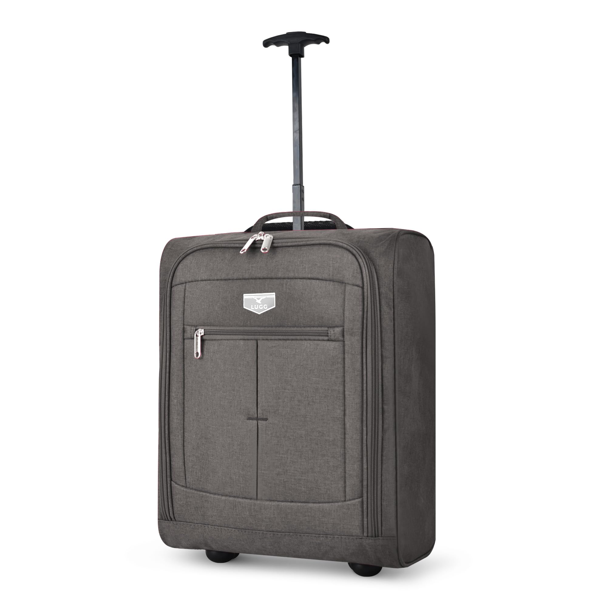 LUGG Lightweight Cabin Luggage, 600D Polyester, Solid Wheels, 55x40x20cm | Durab