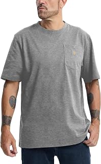 Men's Loose Fit Thick Work T-Shirts Soft Short Sleeve Pocket Tee(Tall & Regular)
