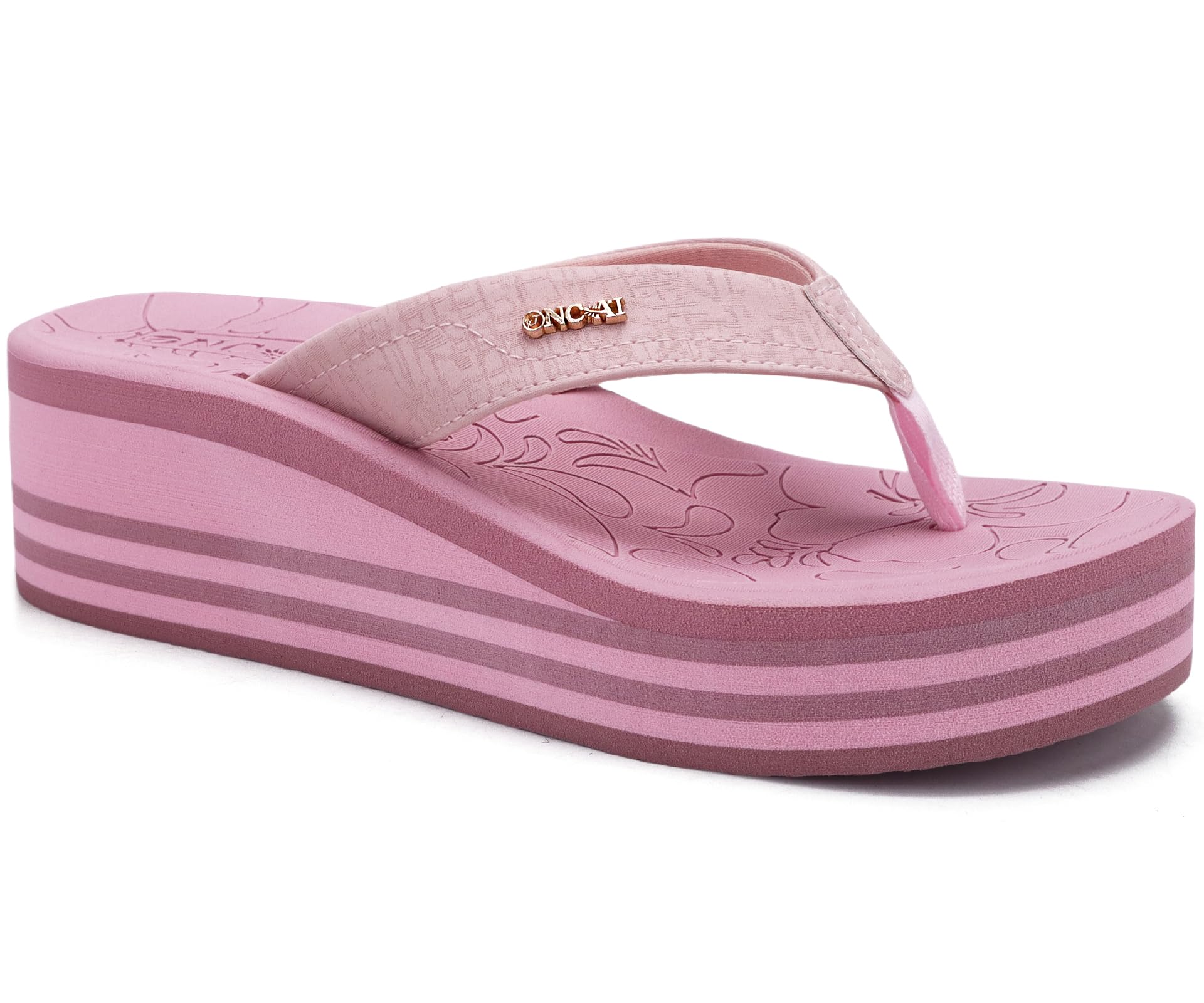 ONCAI Platform Flip Flops for Women Fashion Elegant Summer Flip Flops with Comfo