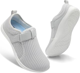 JIASUQI Wide Womens Walking Shoes Adjustable Barefoot Shoes Breathable Diabetic Shoes Zero Drop Neuropathy Edema Nursing Shoe Wide Width Sneakers