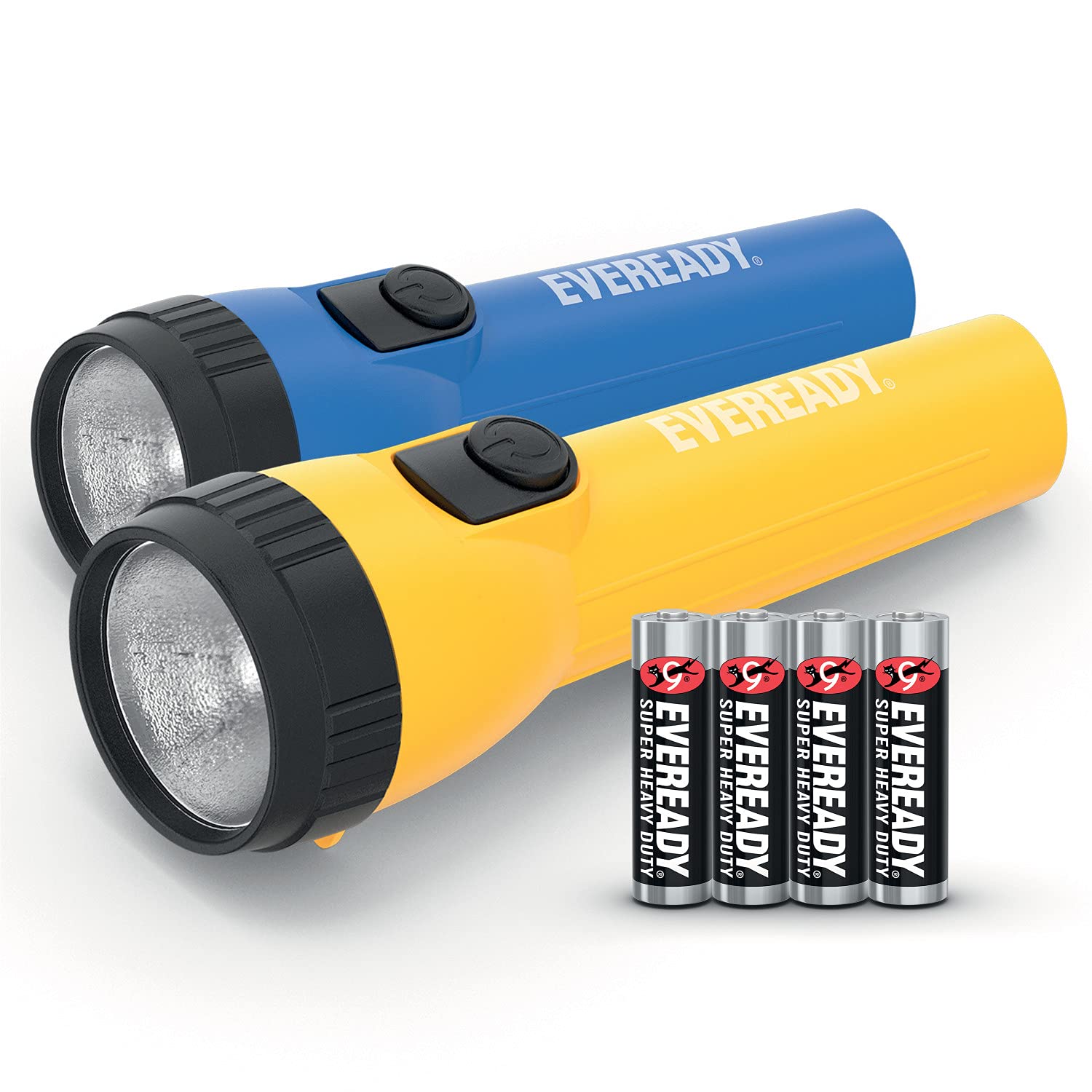 EVEREADY LED Torch, Pack of 2, Batteries Included, Super Bright Flashlight | Sup