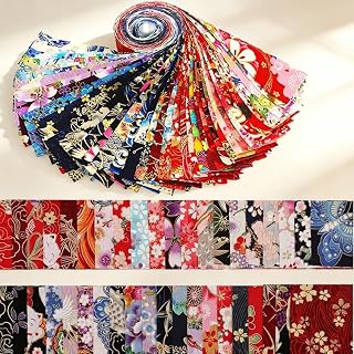 40 Pieces 2.5 x 20 Inch Ethnic Style Fabrics 100% Cotton Twill for DIY Project Making, Pre-Cut for Sewing, Crafts, DIY Projects (Ethnic Style)