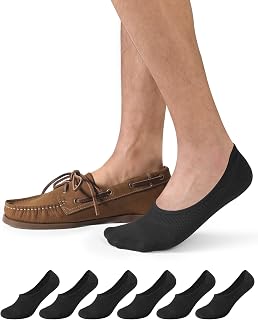 CLOSEMATE 6 Pairs Men's Cotton Socks for Loafers and Loafers