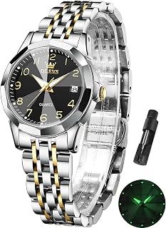 OLEVS Watch Women Rose Gold Stainless Steel Waterproof Luxury Dress Watches for Women Analog Quartz Classic Ladies Watches Fashion Elegant Minimalist Ultra Thin Women Small Watch with Date