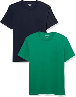 Amazon Essentials Men's Pocket Crew Neck Short Sleeve T-Shirt
