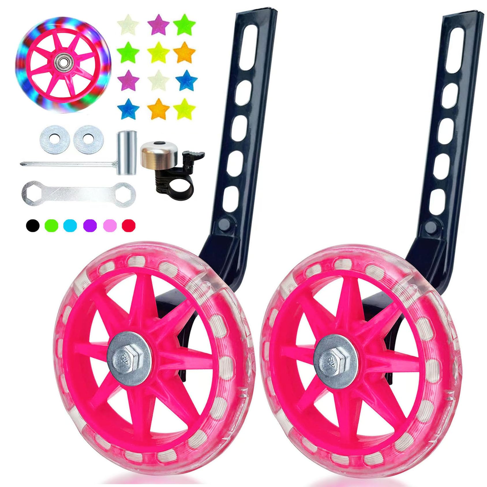 DDJKCZ Training Wheels for Bicycle,Compatible for 12 14 16 18 20 inch Bikes | Ne