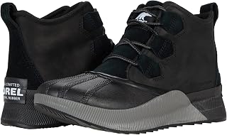 SOREL Women's Out 'N About III Classic Boot — Black, Grill — Waterproof Leather & Suede Winter Boots — Size 7.5