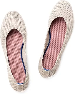 Frank Mully Women’s Ballet Flat Shoes Knit Dress Shoes Round Toe Slip On Ballerina Flats for Woman Low Wedge Comfort Soft