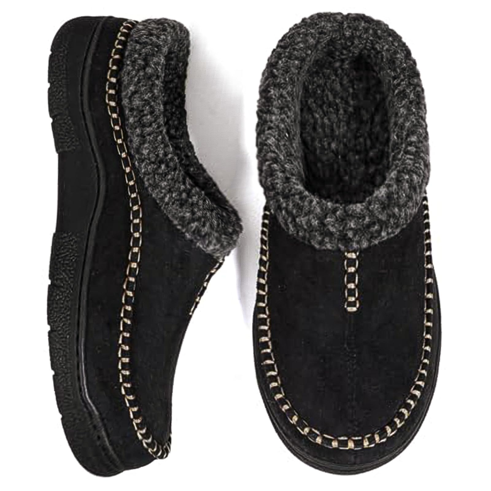 Zigzagger Men's Slip On Moccasin Slippers House Shoes