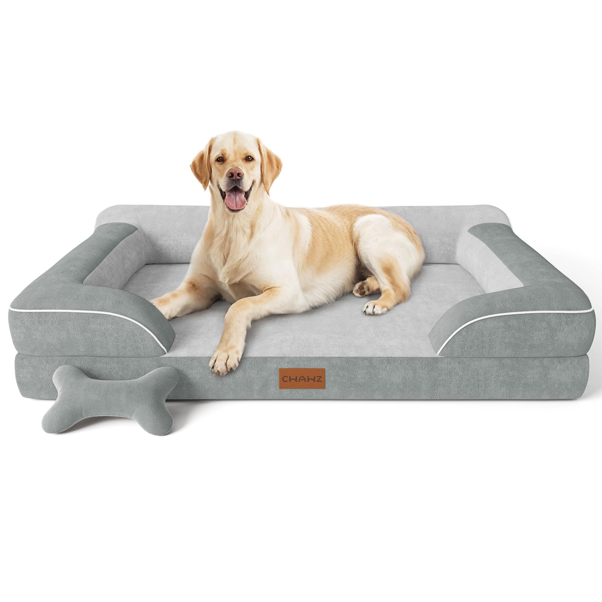 CWAWZ Jumbo Dog Beds for Extra Large Dogs, Orthopedic Dog Bed with Cooling Gel M