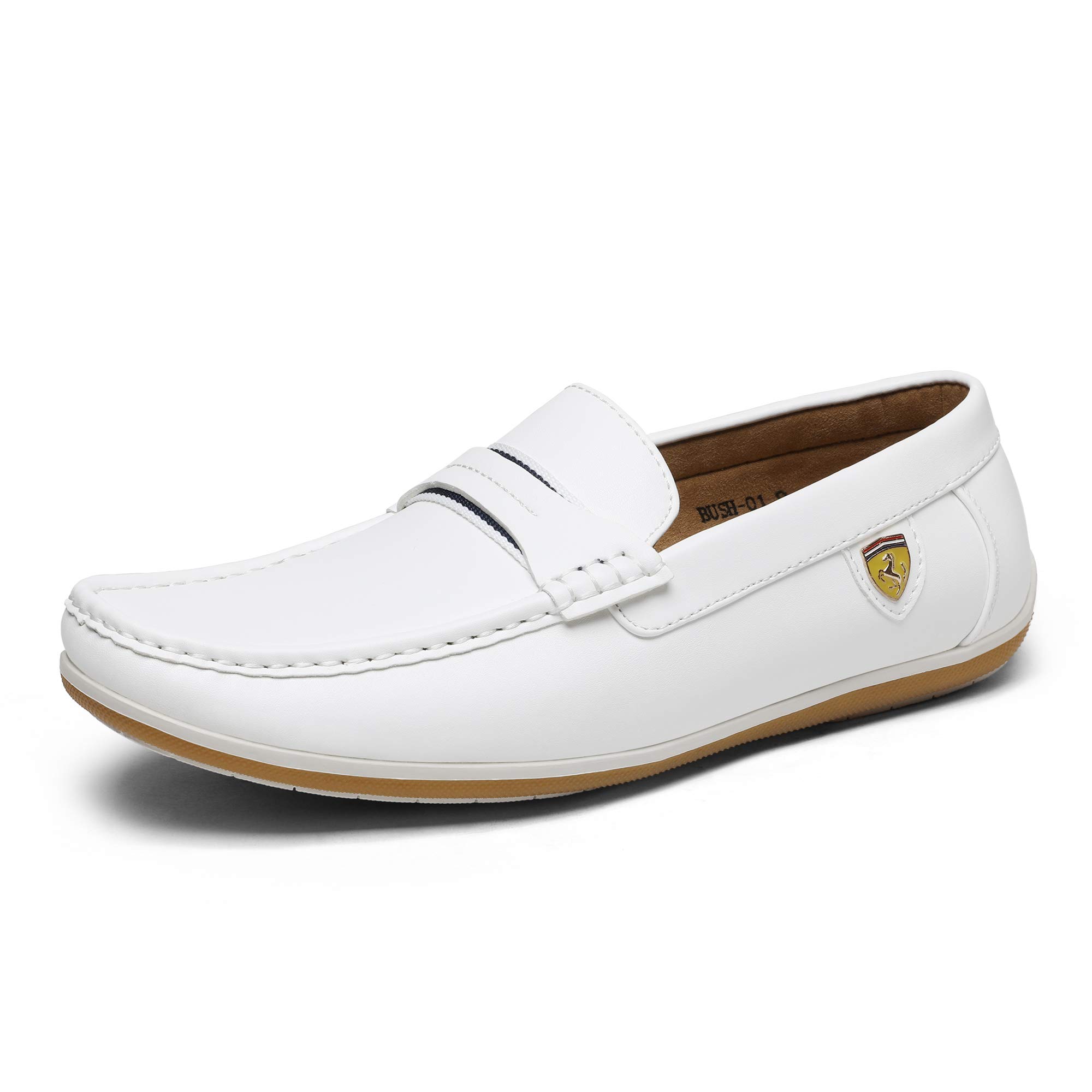Bruno Marc Bianco Bush-01 Mocassini Uomo Scarpe da Guida 45 EU/11 US
