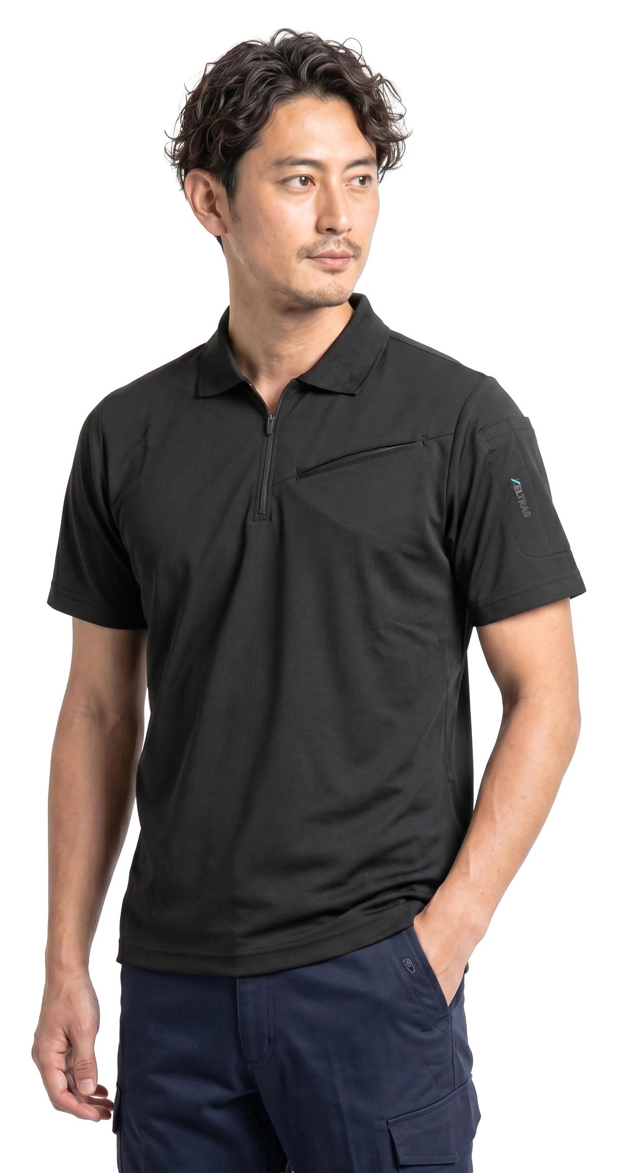8761 Work Clothes, For Summer, Sweat Absorbent, Quick Drying, UV Protection, Str