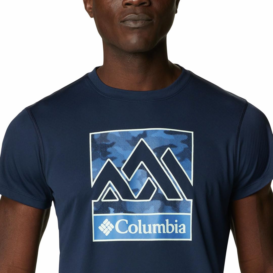 Columbia Maglietta da Uomo a Maniche Corte Zero Rules con Motivo Grafico
