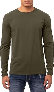 X RAY Men's Crew Neck Hooded Long Sleeve, Soft Premium Cotton Slim Fit Casual Fashion Tee Long Sleeve Crew Neck Soft Stretch Cotton Slim Fit Casual Fashion T-Shirt