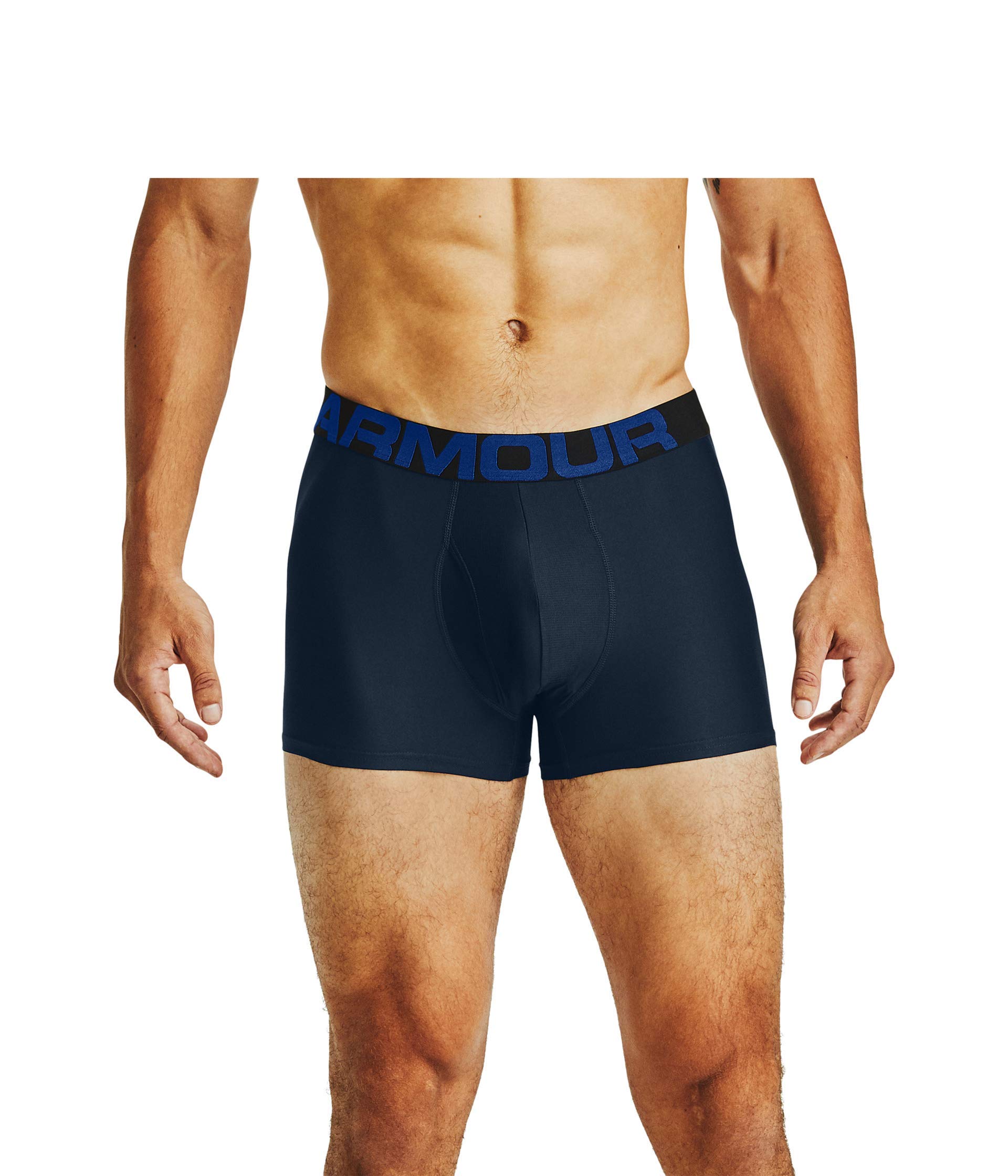 Under Armour Men's Tech Boxer Jock (7.5cm) - 2 Pack Quick Dry Boxer Shorts Comfo